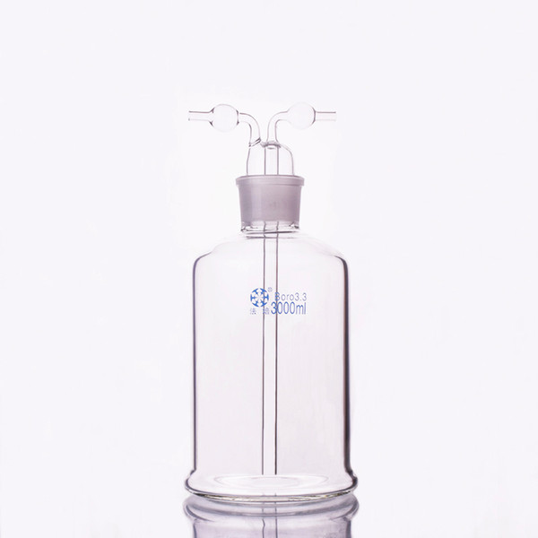 Drechsel gas washing bottle ,Capacity 3000ml,Lab Glass Gas Washing Bottle,Shisha hookah