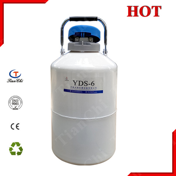 Dewar Vessel 6L cryogenic semen tank YDS-6 portable liquid nitrogen container with Straps TIANCHI manufacturer