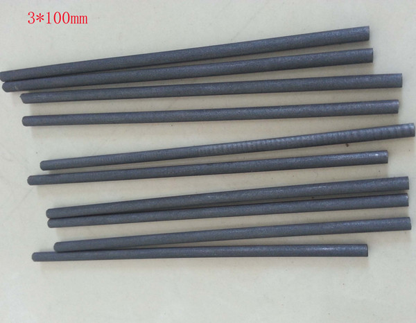 3*100mm High Purity Carbon Graphite Rod Bar For Electrodes ,Smelting,Casting ,Scientific research Lab Material,10pcs/lot