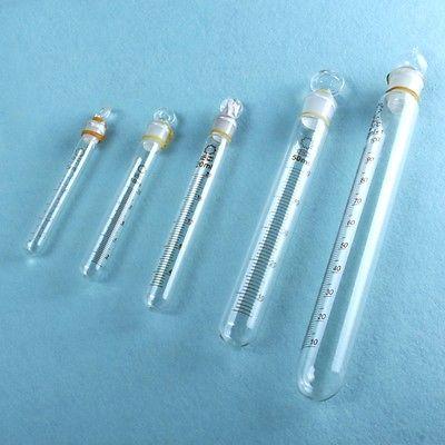 Wholesale- Scale Line 50ml Glass Test Tube Round bottom with glass stopper cap for Chemistry Laboratory