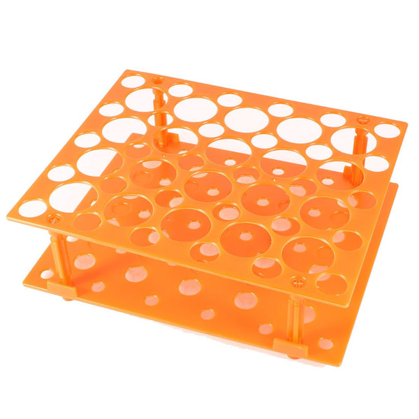 Wholesale- Laboratory Orange 50 Test Tubes 30mm 15mm Tubing Holder Stand Rack