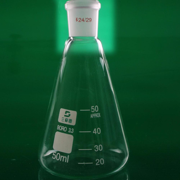 50ml 24/29 High Borosilicate 3.3 Glass Erlenmeyer Flask ,Conical Vessel Laboratory Glassware supplies