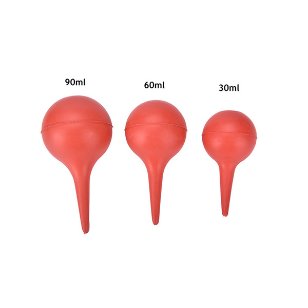 Lab Laboratory Tool Red Rubber Suction Ear Washing Syringe Squeeze Bulb Rubber Laboratory Tools Vacuum Blower 30/60/90ml 3pcs/set