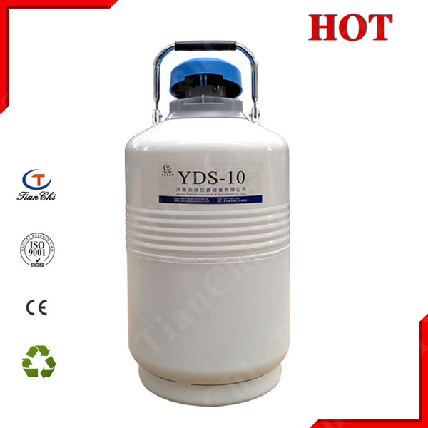 Liquid nitrogen container 10L portable cryogenic cylinder flask storage dewar canister 10 liter transport semen tank TIANCHI manufacturer