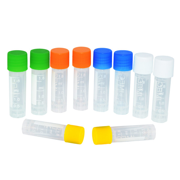 100 PCS 1.8ml Science Lab Micro Centrifuge Tubes Sample Vials Collection Tubes Clear Plastic Test Tubes