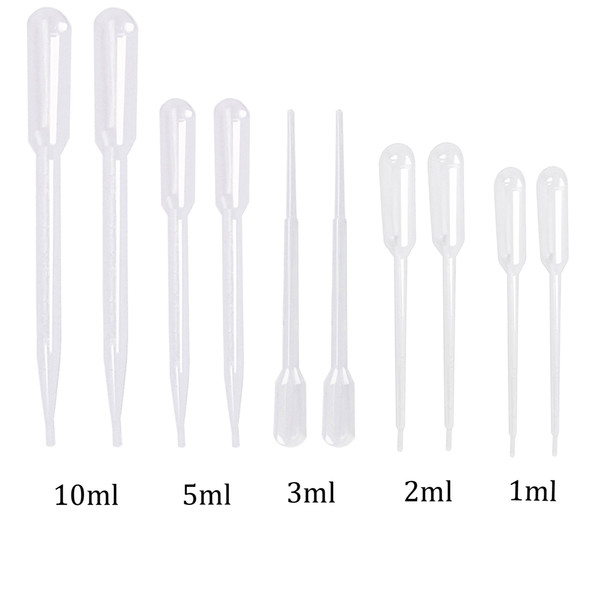 Teenitor 1ml,2ml,3ml,5ml,10ml Plastic Transfer Pipettes Eye Dropper - Essential Oils Pipettes Dropper Makeup Tool