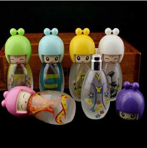 9cm mini Glass Lovely doll alcohol lamp for water oil rig bong hookah accessories free shipping