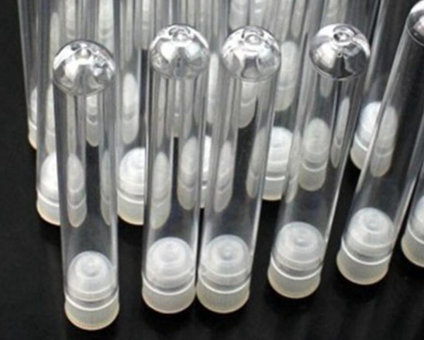 10 Pcs/set Plastic Test Tube With plug 12x75mm Clear Like Glass Wedding Favor Tubes Party Favour