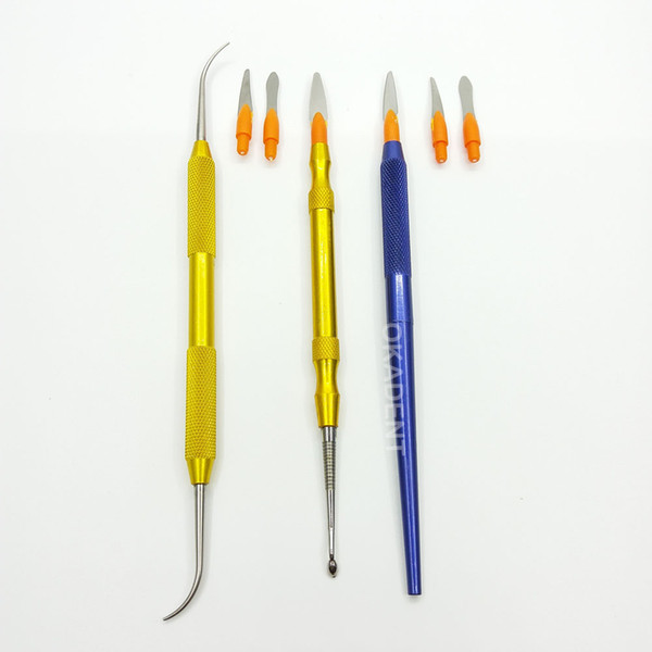 Dental Lab Aluminum rod Wax Carving Tools Set Surgical Dentist Sculpture Knife