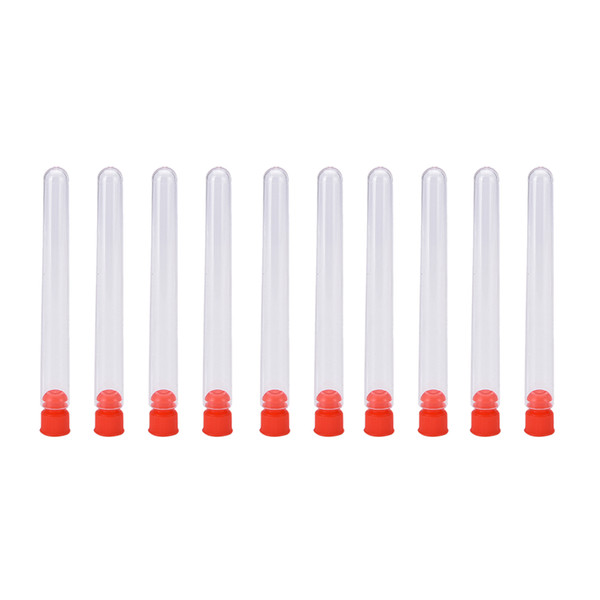 Plastic Test Tubes with Caps Stoppers for Laboratory School Educational Supplies 12x100mm Clear 100pcs