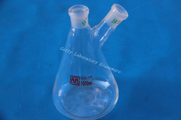 Wholesale- 1000ml conical flask, Erlenmeyer flask, with two 24/29 joints