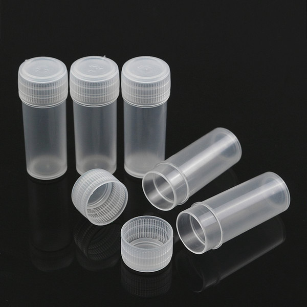 5g Transparent Volume Plastic Sample Bottle 5ML Small Bottle Vial Home Kitchen Storage Container Lab Sample Collection 300Pcs