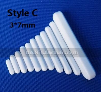 20pcs 3*7mm PTFE Teflon magnetic stirrer mixer stir bar Style C for High quality Lab Supplies Free shipping