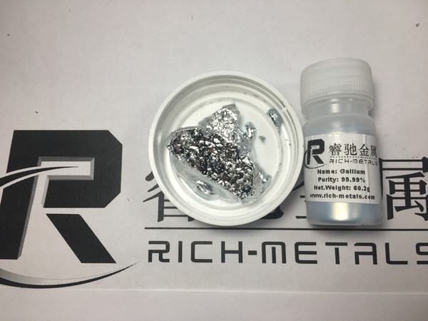 60g Gallium metal, Gallium 99.99% pure, by Changsha Rich Nonferrous Metals Co., Ltd, Free shipping!