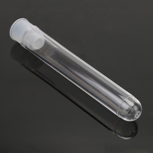 11ML 15x100mm clear plastic test tube with caps for scientific experiments, party, decorate the house, candy storage