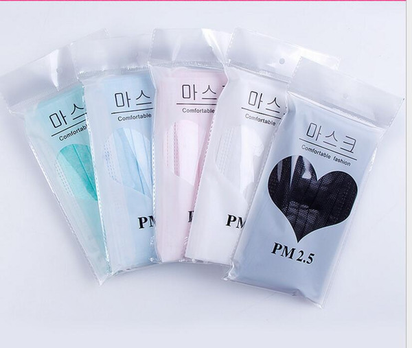 Wholesale 10pcs/lot Disposable printed mask Anti-smog mask disposable non-woven mask free shipping