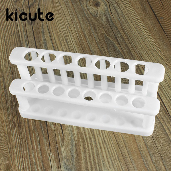 Wholesale- Kicute Hot Plastic Test Tube Rack 15 Holes and 9 Pins Holder Support Burette Stand Lab Test Tube Stand Shelf School Supplies