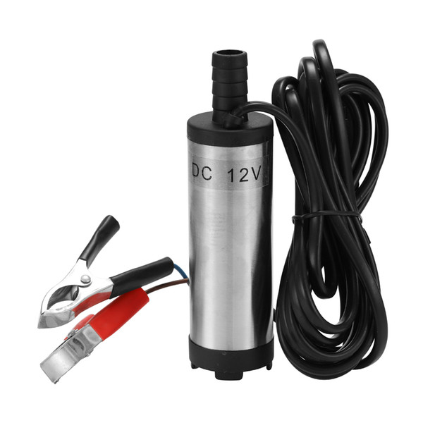 DC 12V Electric Submersible Pump Stainless Steel Submersible Pumps for Water Oil Kerosene 12 L/min Refueling Tool