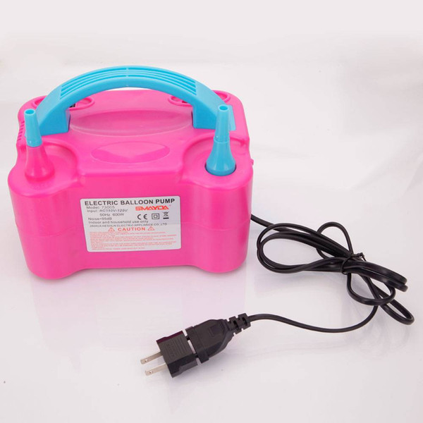 600W 110V Portable Electric Balloon Pump (US Standard) Rose Red Blue