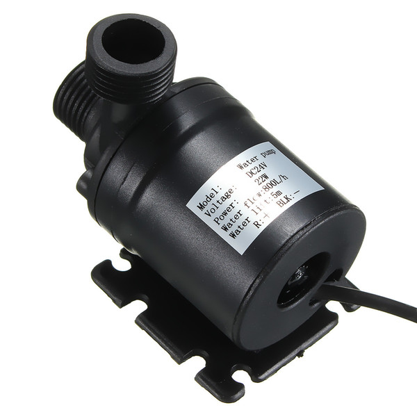 DC 24V 800L/H 19W 5m Lift Mini Quiet Brushless Motor Submersible Water Pump With 4mm Threaded Port