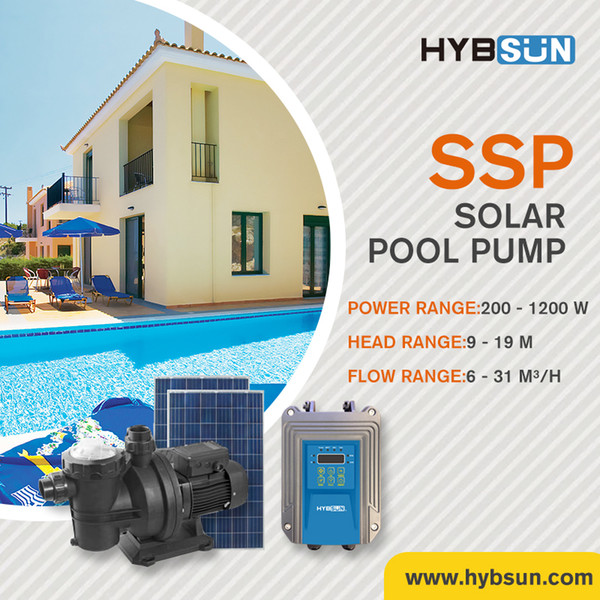 SSP | Solar Swimming Pool Pump|Solar surface pump|Solar Swimming Pool Pump|DC72|555W|Max flow 17 m3/h|Max.Head 15m|SSP500C