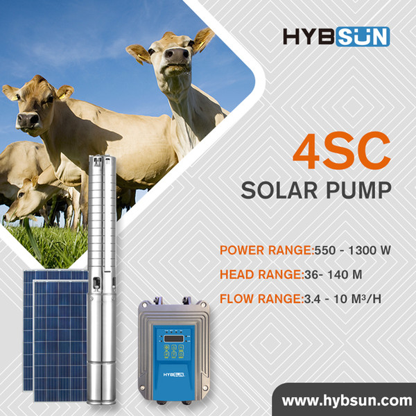 4SC | Solar Centrifugal Pump|Solar well pump|Solar submersible pump|DC48|550W|Max flow 3.4 m3/h|Max.Head 50m|4SC550-50/3.4B