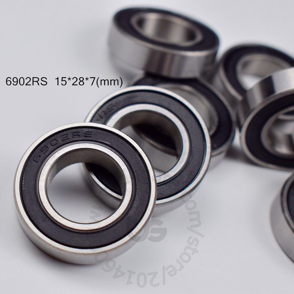 6902RS bearing Rubber sealed Thin wall bearing free shipping 6902 6902RS 15*28*7 mm chrome steel deep groove bearing