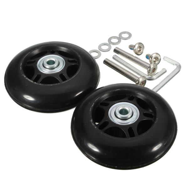 2pcs Luggage Suitcase Replacement Wheels Axles Repair Parts 75*22mm