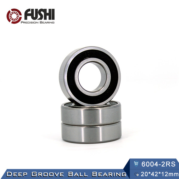 6004RS Bearing ABEC-3 (4 PCS) 20*42*12 mm Deep Groove 6004-2RS Ball Bearings 6004RZ 180104 RZ RS 6004 2RS EMQ Quality