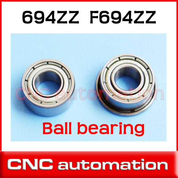 Wholesale- 5pcs 694 694Z 694ZZ 4*11*4MM chrome steel deep groove bearing radial F694ZZ S694ZZ stainless flange bearing
