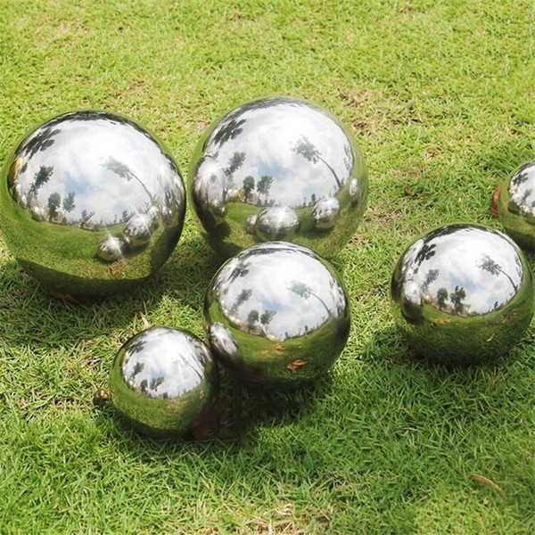AISI 304 Stainless Steel Hollow Ball Mirror Polished Shiny Sphere For Outdoor Such As Garden Lawn Pool Fence Ornament and Decoration