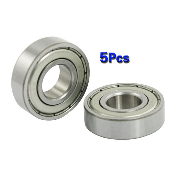 BHBD 5 pcs 12mm x 28mm x 8mm 6001Z Shielded Deep Groove Radial Ball Bearing
