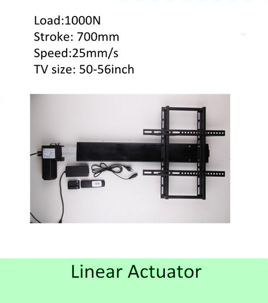 free shipping 700mm stroke 50''-56'' TV usage wireless tv lift linear actuator can used for cabinet and bed