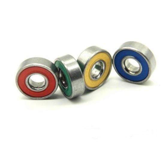 608 2RS different color rubber Bearings for decration Hand Spinner Tri Spinner Fidget Toy Accessory free ship