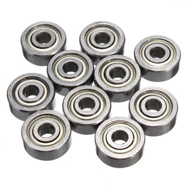 - MTGATHER 10Pcs 623ZZ Bearing 623-ZZ 3x10x4mm Miniature Deep Groove Ball Bearing Shielded Silver Chrome Steel Shafts