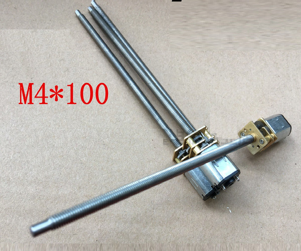 2PCS N20 M4*100mm Great Screw Gear Motor Micro Thread Motor DIY Miniature DC Motor With 100mm Length Shaft