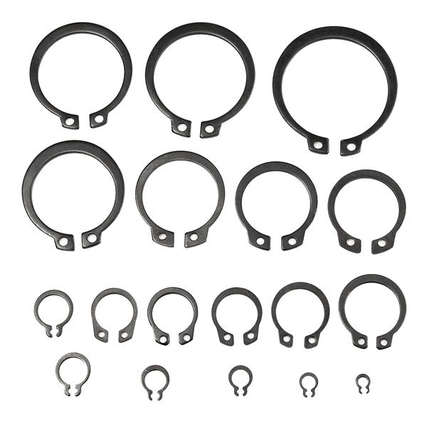 300Pcs 3-32mm Assorted External Circlip Snap Ring C-Clip Repairs Parts Case Box