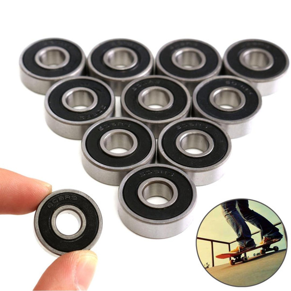 10pcs/packet 608RS Bearing 8*22*7 mm ABEC-5 Skateboard Scooter 608 2RS Ball Bearing Miniature Skate Roller ball bearings