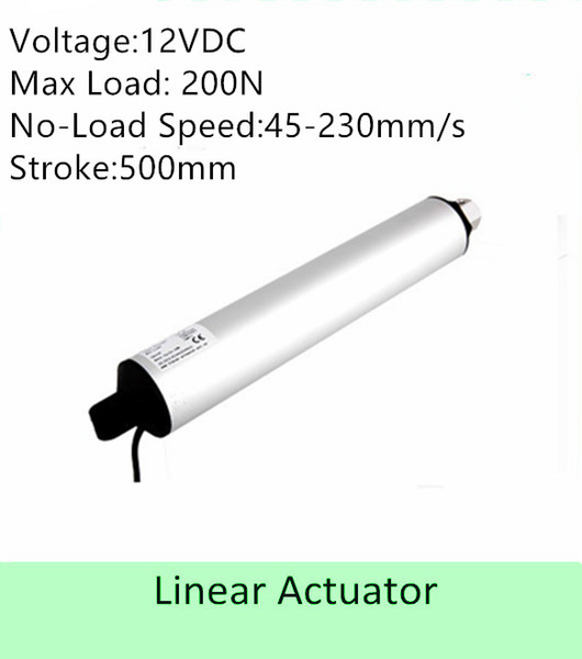 high speed linear actuator 12VDC 500MM /20inch stroke 100N 100mm/s IP 54 low noise linear motor
