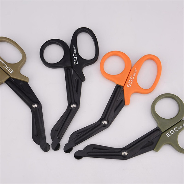 Wholesale Thicken emergency medical team Survival rescue scissors Canvas scissors