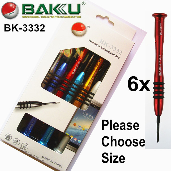 BAKU BK-3332 6 pieces/Box Precision Screwdriver set( 6 Size),Alloy Steel Handle,Chrome Vanadium Head,Perfect Model