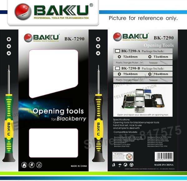 Opening Tools for Blacberry.Screwdriver,Tweezer,Plastic triangle picker.BAKU BK-7290 A/B