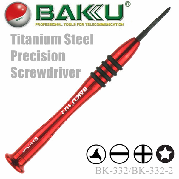 Titanium Steel Handle,Bearing Swivel Cap Tri Wing Y2.0 /Cross/Slot Type x25mm Screwdriver , Brand BAKU,BK-332