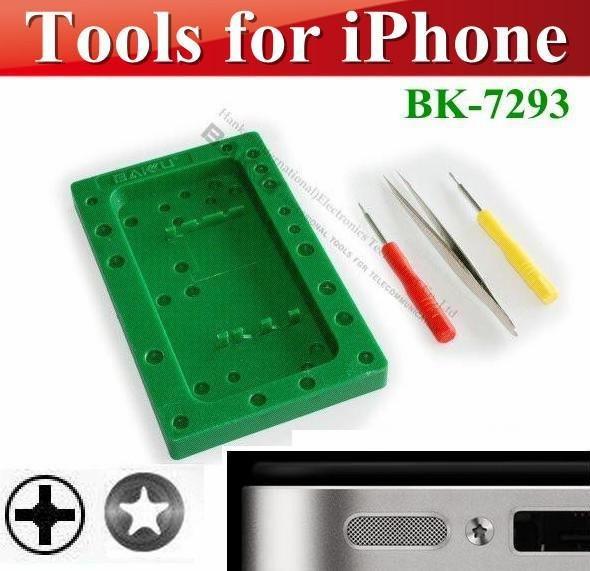 Teardown/Opening Tools set for iPhone 4/4S/5.Include 0.8mm pentagonal,1.2mm philips size screwdrivers,Tweezer.BAKU BK-7293.