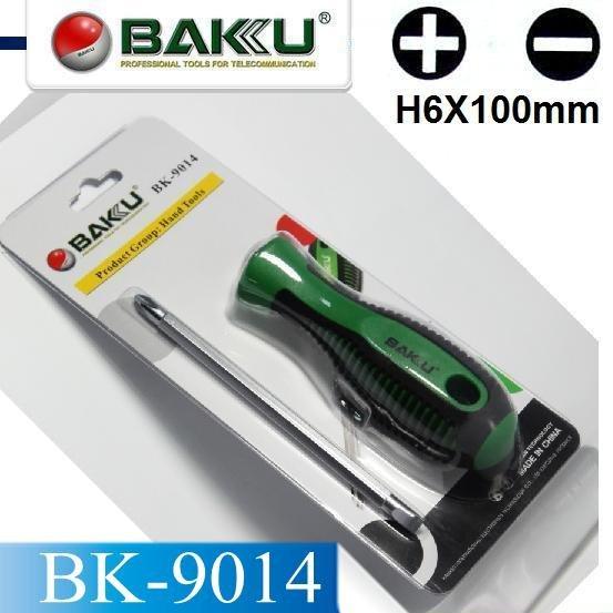 High Quality Screwdriver:Cross and Flat Size H6*100m.BAKU,BK-9014.