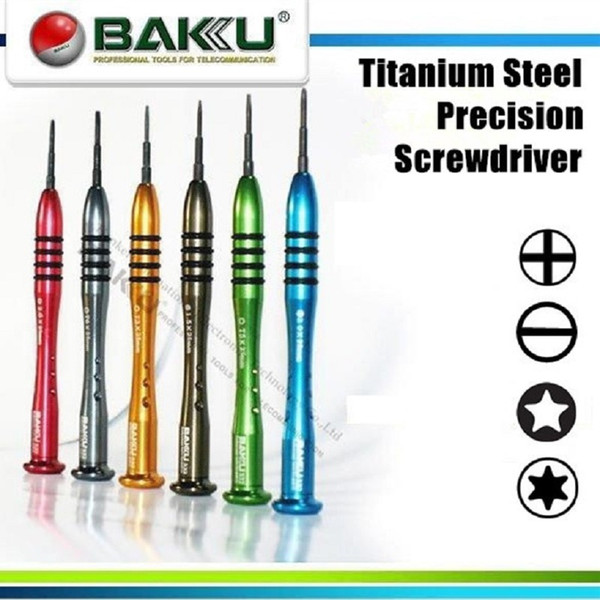 Full Size 11 pieces Titanium Steel handle Precision Screwdriver,Brand BAKU