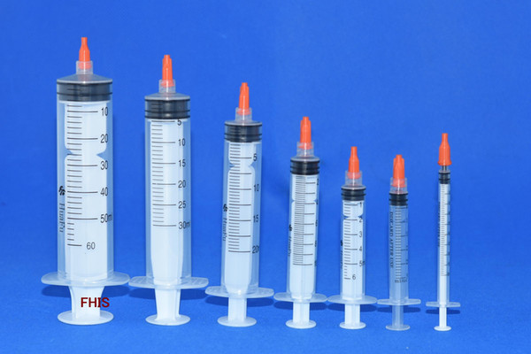 wholesale Dispensing Syringes 1ML 2.5ML 3ML 5ML 10cc 10ml 20CC 30CC 50CC Plastic with tip cap