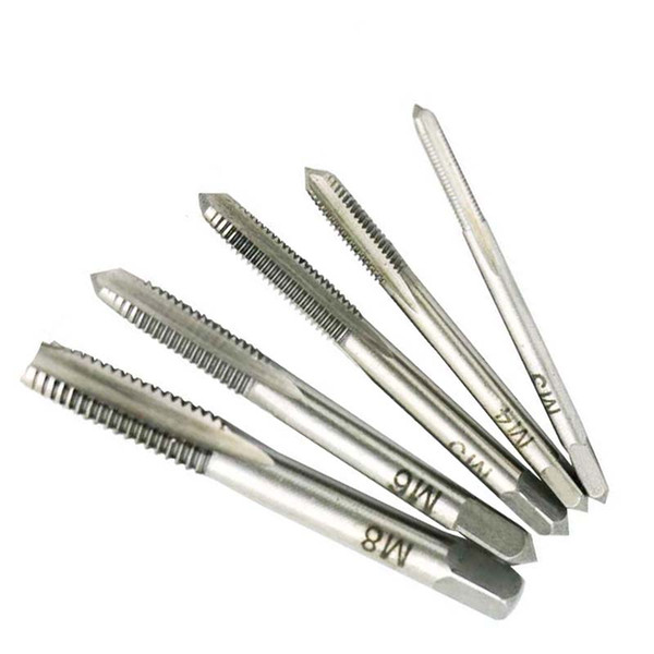 5pcs/set Hss Machine Screw Thread Metric Plug Tap Screw Taps 3mm 4mm 5mm 6mm 8mm M3-M8 Set Kit Screw Thread Tap Drill M3 M4 M5 M6 M8