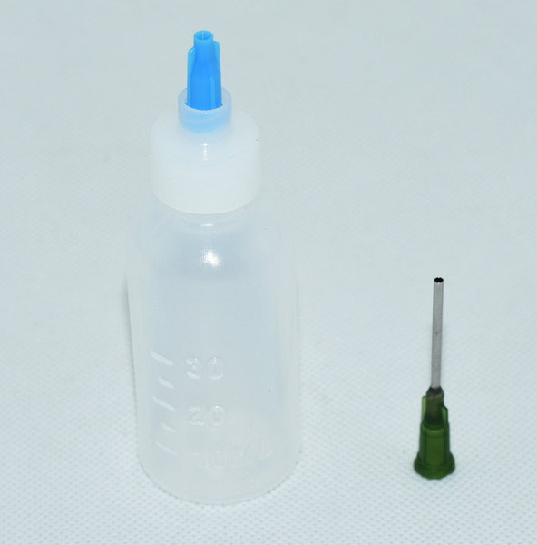 Luer Lock Bottles Needle Tip Plastic Applicator Squeeze 1 oz Stainless Steel Blunt Tip 14 GA