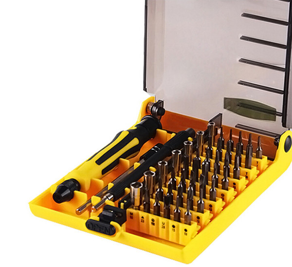 45-in-1 Screwdriver Set Fine Hand Tool Kit Hardware Screw Driver Set Interchangeable Manual Tool Set for Mobile Phone Hard Drive